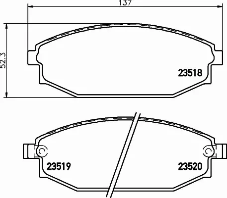 HELLA PAGID KLOCKI HAMULCOWE 8DB 355 009-961 