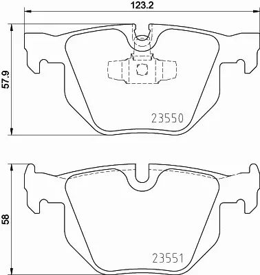 HELLA PAGID KLOCKI HAMULCOWE 8DB 355 011-801 