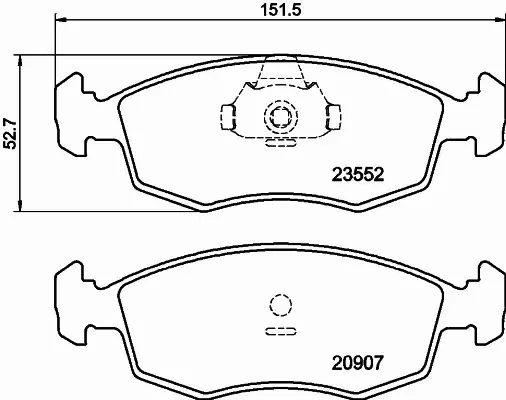 HELLA PAGID KLOCKI HAMULCOWE 8DB 355 009-131 