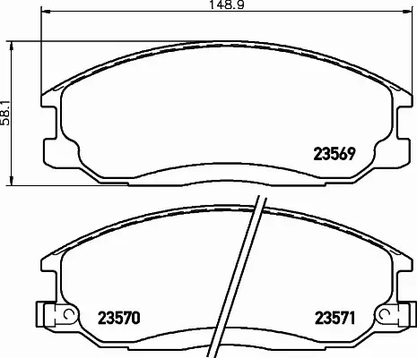 HELLA PAGID KLOCKI HAMULCOWE 8DB 355 009-991 