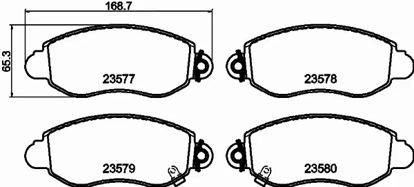 HELLA PAGID KLOCKI HAMULCOWE 8DB 355 019-361 