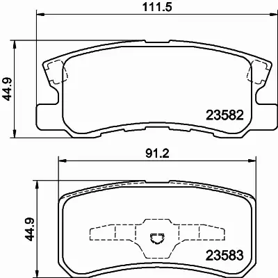 HELLA KLOCKI HAMULCOWE 8DB 355 009-691 