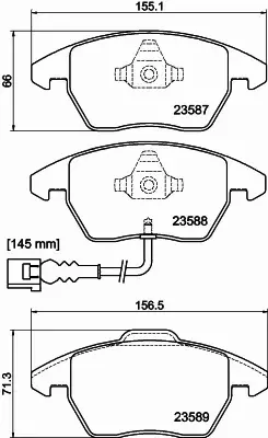 HELLA KLOCKI HAMULCOWE 8DB 355 010-581 