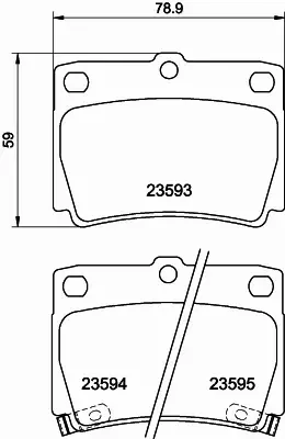 HELLA PAGID KLOCKI HAMULCOWE 8DB 355 009-501 