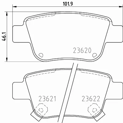 HELLA KLOCKI HAMULCOWE 8DB 355 017-331 