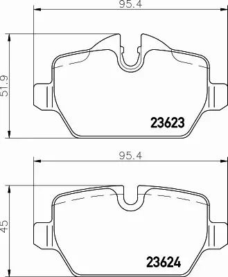 HELLA KLOCKI HAMULCOWE 8DB 355 011-271 