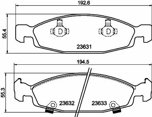 HELLA PAGID KLOCKI HAMULCOWE 8DB 355 009-881 