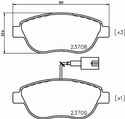 HELLA KLOCKI HAMULCOWE 8DB 355 018-831 