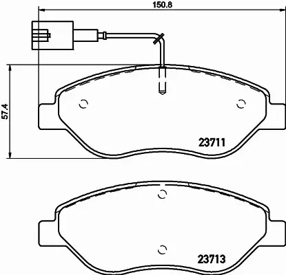 HELLA KLOCKI HAMULCOWE 8DB 355 020-561 