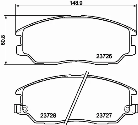 HELLA PAGID KLOCKI HAMULCOWE 8DB 355 010-861 