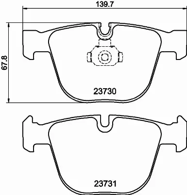 HELLA KLOCKI HAMULCOWE 8DB 355 010-751 