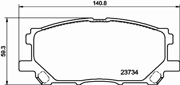 HELLA PAGID KLOCKI HAMULCOWE 8DB 355 010-071 