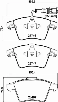 HELLA KLOCKI HAMULCOWE 8DB 355 011-171 