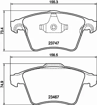 HELLA PAGID KLOCKI HAMULCOWE 8DB 355 013-811 