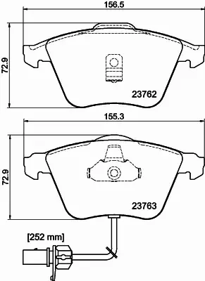 HELLA KLOCKI HAMULCOWE 8DB 355 009-141 