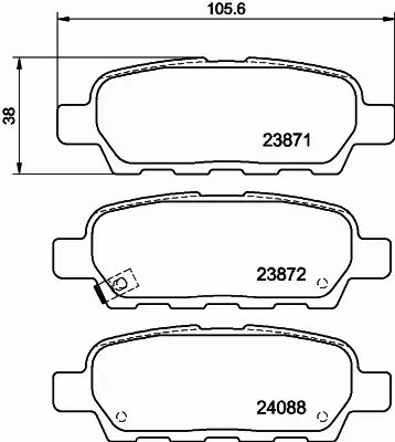 HELLA KLOCKI HAMULCOWE 8DB 355 010-241 