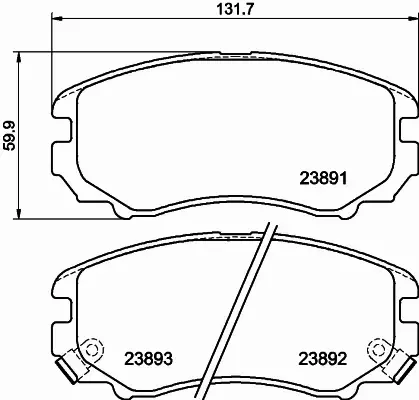 HELLA PAGID KLOCKI HAMULCOWE 8DB 355 016-101 