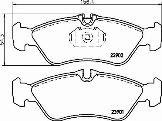 HELLA KLOCKI HAMULCOWE 8DB 355 014-401 