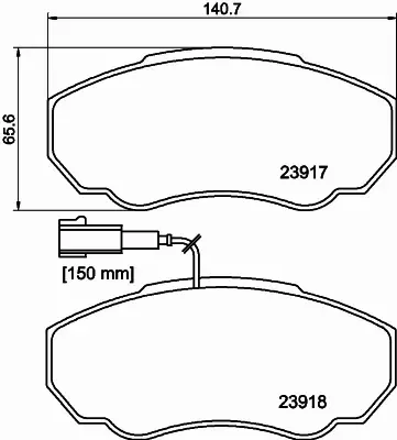 HELLA KLOCKI HAMULCOWE 8DB 355 010-391 