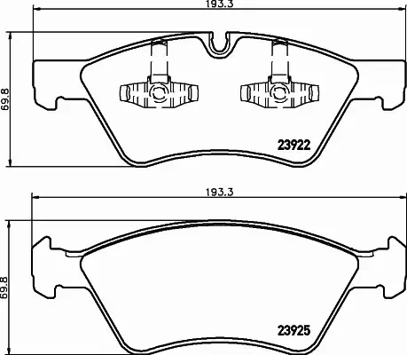 HELLA KLOCKI HAMULCOWE 8DB 355 012-011 