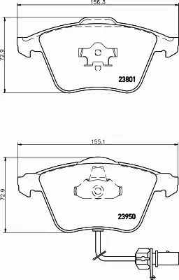 HELLA KLOCKI HAMULCOWE 8DB 355 011-711 