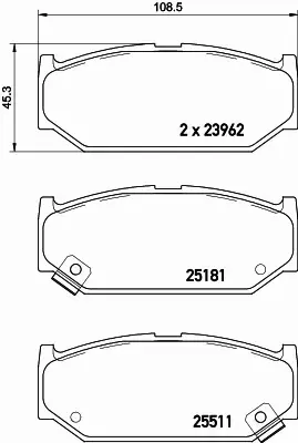 HELLA PAGID KLOCKI HAMULCOWE 8DB 355 021-121 