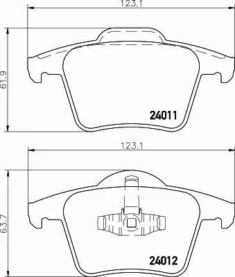 HELLA PAGID KLOCKI HAMULCOWE 8DB 355 010-801 