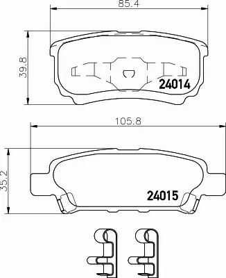 HELLA KLOCKI HAMULCOWE 8DB 355 010-811 