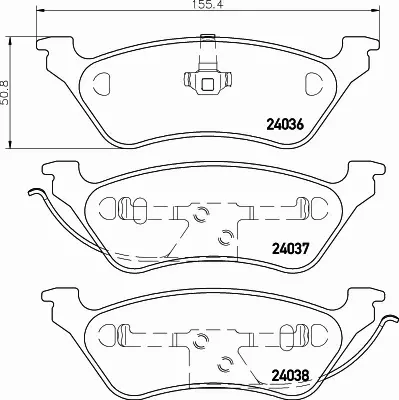 HELLA PAGID KLOCKI HAMULCOWE 8DB 355 011-061 