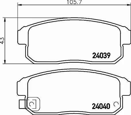 HELLA PAGID KLOCKI HAMULCOWE 8DB 355 010-891 