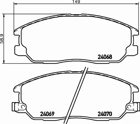 HELLA PAGID KLOCKI HAMULCOWE 8DB 355 010-451 