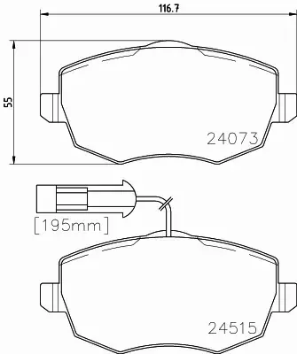 HELLA PAGID KLOCKI HAMULCOWE 8DB 355 012-861 