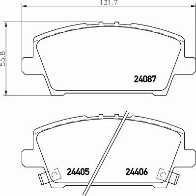 HELLA KLOCKI HAMULCOWE 8DB 355 006-911 