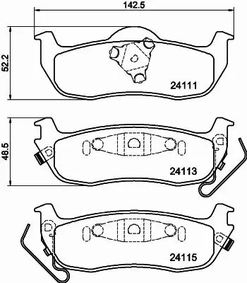 HELLA PAGID KLOCKI HAMULCOWE 8DB 355 013-681 