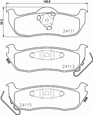 HELLA PAGID KLOCKI HAMULCOWE 8DB 355 024-681 