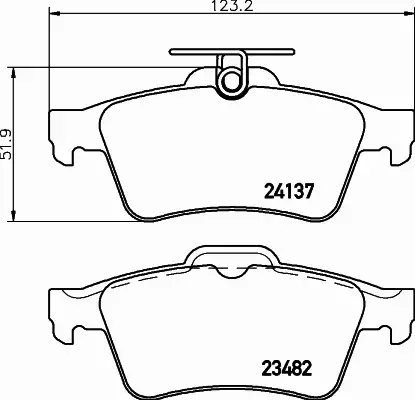 HELLA KLOCKI HAMULCOWE 8DB 355 011-731 