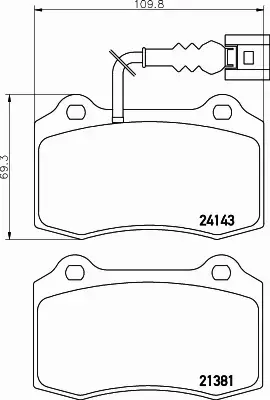 HELLA PAGID KLOCKI HAMULCOWE 8DB 355 011-741 