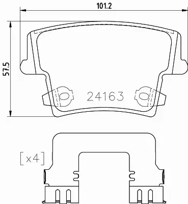 HELLA PAGID KLOCKI HAMULCOWE 8DB 355 025-051 