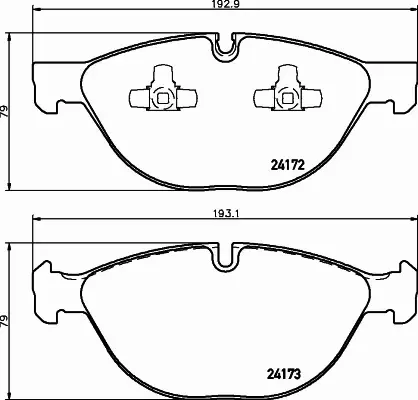 HELLA PAGID KLOCKI HAMULCOWE 8DB 355 012-661 