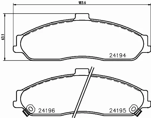 HELLA PAGID KLOCKI HAMULCOWE 8DB 355 012-561 