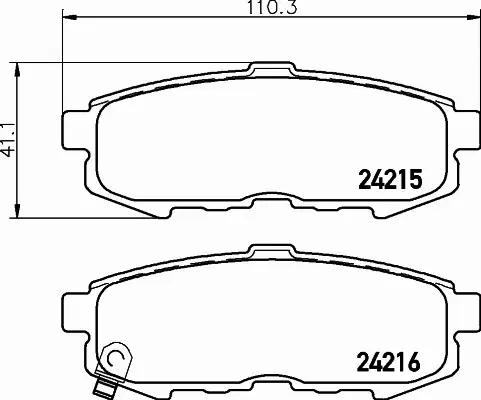 HELLA PAGID KLOCKI HAMULCOWE 8DB 355 012-021 