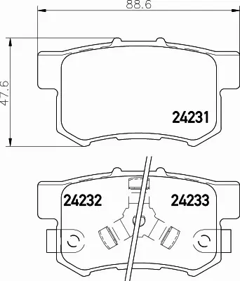 HELLA PAGID KLOCKI HAMULCOWE 8DB 355 012-061 