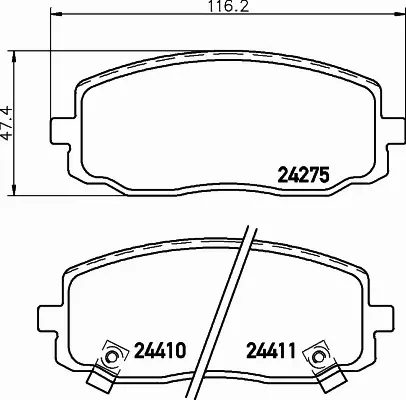 HELLA PAGID KLOCKI HAMULCOWE 8DB 355 006-571 