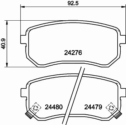 HELLA KLOCKI HAMULCOWE 8DB 355 006-581 