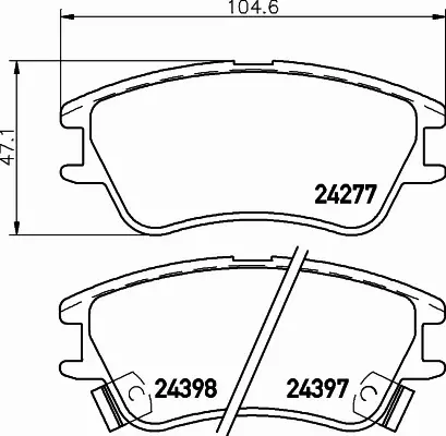 HELLA PAGID KLOCKI HAMULCOWE 8DB 355 006-671 