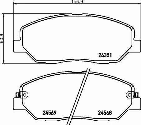 HELLA KLOCKI HAMULCOWE 8DB 355 012-371 