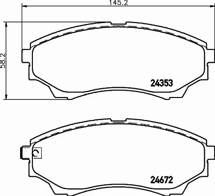 HELLA PAGID KLOCKI HAMULCOWE 8DB 355 012-381 