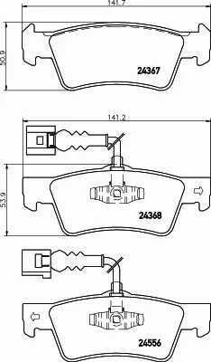 HELLA PAGID KLOCKI HAMULCOWE 8DB 355 012-441 