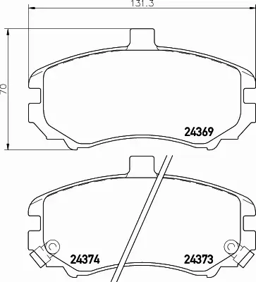 HELLA PAGID KLOCKI HAMULCOWE 8DB 355 012-471 