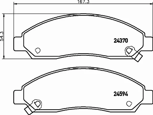 HELLA KLOCKI HAMULCOWE 8DB 355 013-291 